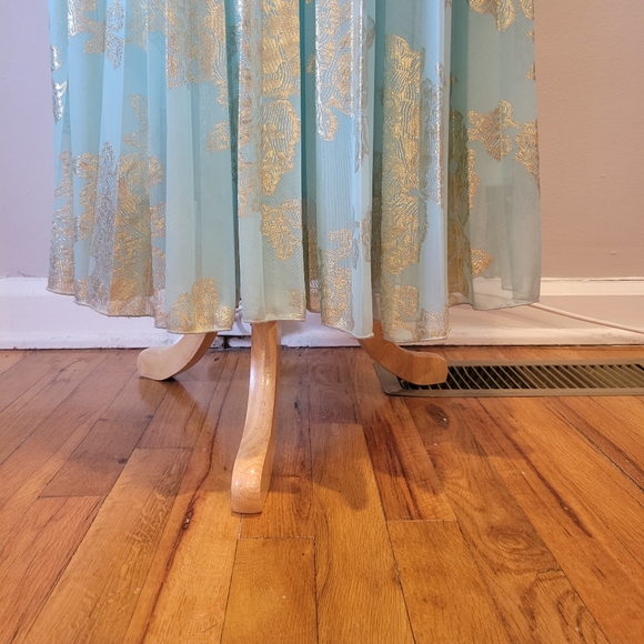 Xscape, by Joanne Chen, Pleated Halter  Maxi Gown - Picture 4 of 5